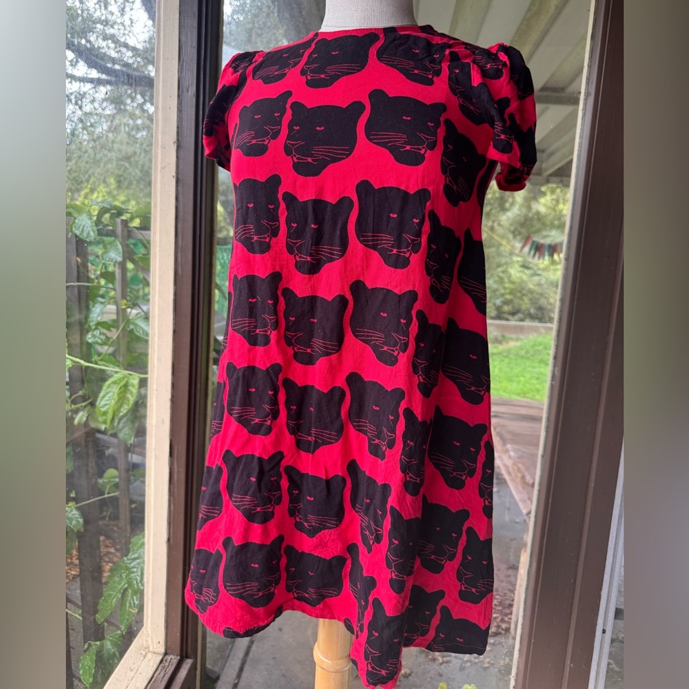 Nooworks short dress in coveted red panther print - Picture 4 of 11